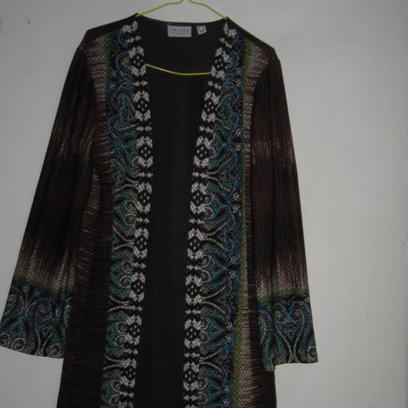 Susan Graver Sweaters - Susan Graver Small Classy Long Open Front Cardigan